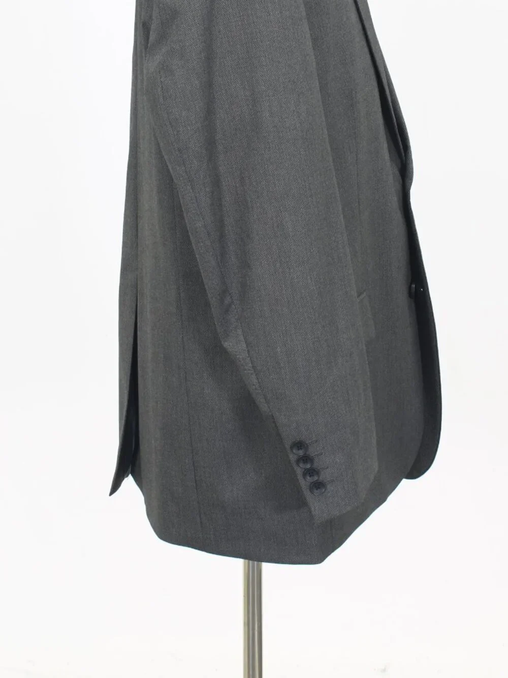 Haggar 44L 40x28 Gray Full Suit 2-Button Solid R946